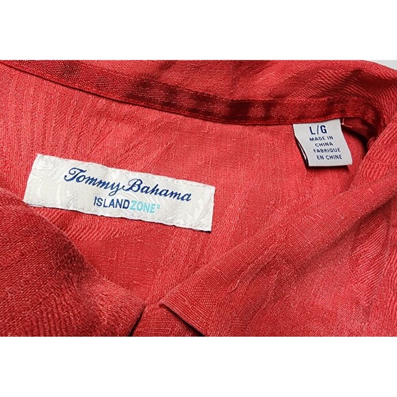 Tommy Bahama NFL Arizona Cardinals Tropical Floral Camp Shirt Island Zone Size L - Picture 4 of 11